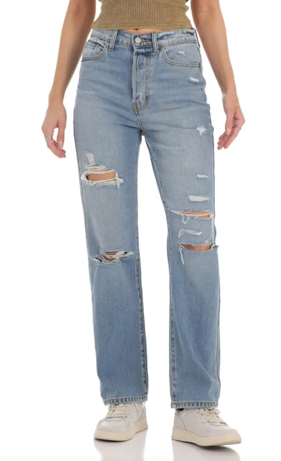 Distressed Jeans Light Denim Women LUCY IN THE SKY Jeans Distressed Jeans Light Denim Women LUCY IN THE SKY Jeans