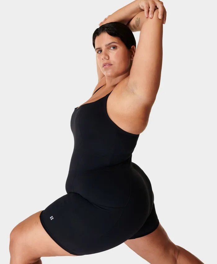 Dresses and Jumpsuits Super Soft Short Bodysuit Black Sweaty Betty Women