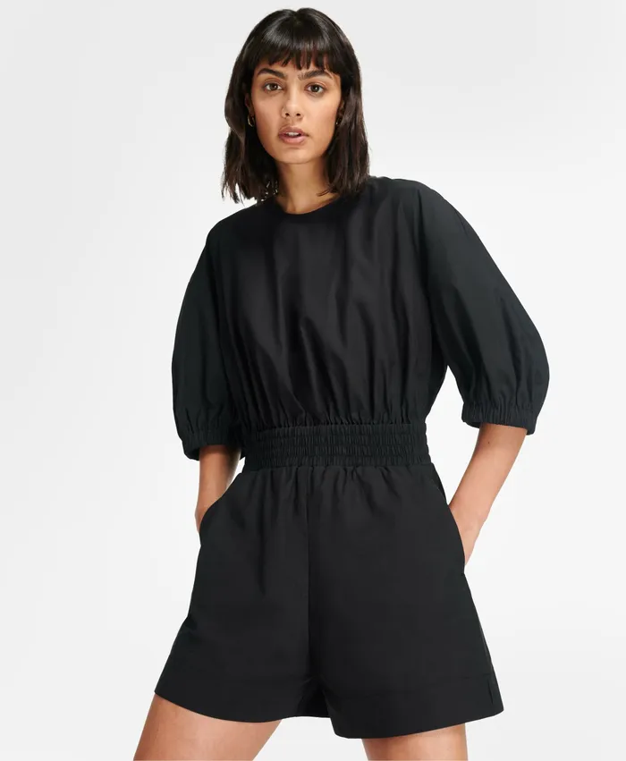 Dresses and Jumpsuits Women Sweaty Betty Loren Poplin Romper Black