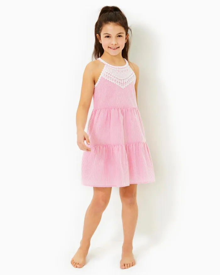 Dresses and Rompers Girls Lilly Pulitzer Girls Mini Britt Dress Havana Pink Seersucker Stripe Dresses and Rompers Girls Lilly Pulitzer Girls Mini Britt Dress Havana Pink Seersucker Stripe