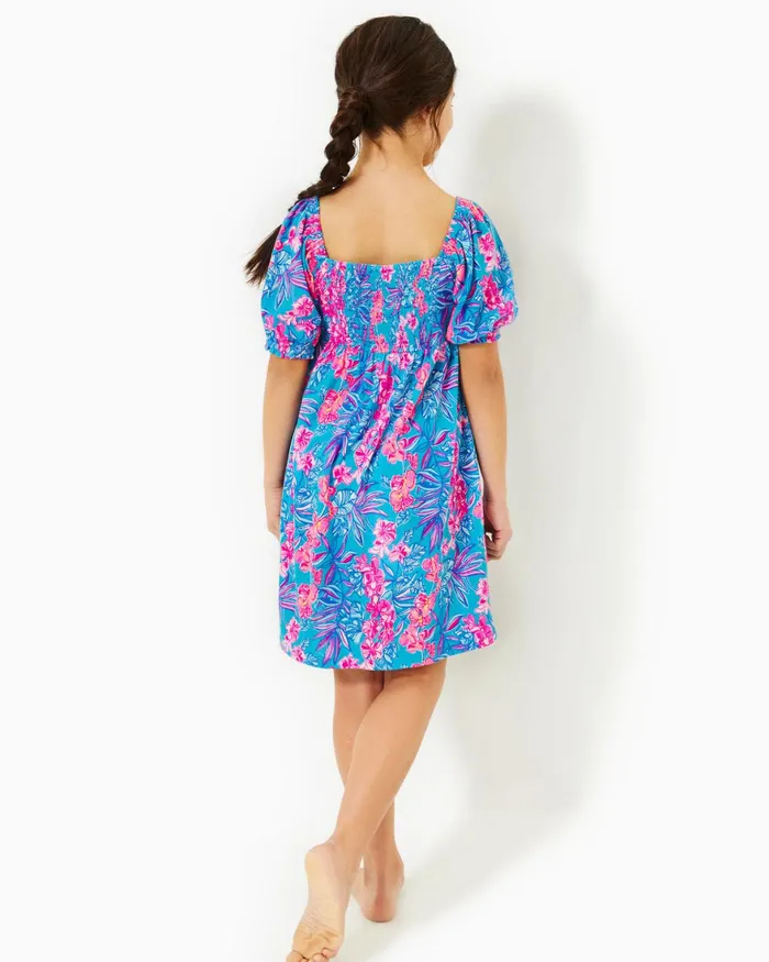 Dresses and Rompers Girls Lilly Pulitzer Girls Mini Delaney Dress Cumulus Blue Orchid Oasis Dresses and Rompers Girls Lilly Pulitzer Girls Mini Delaney Dress Cumulus Blue Orchid Oasis