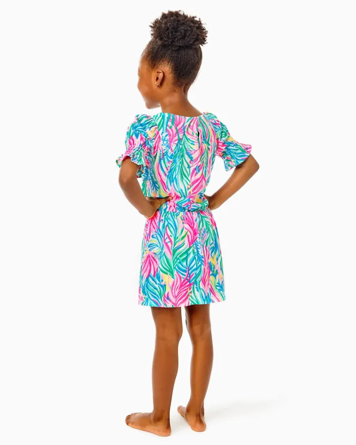 Dresses and Rompers Girls Lilly Pulitzer Mini Adley Romper Multi Sea Turtle Soiree