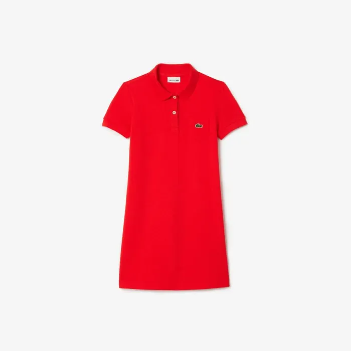 Dresses and Skirts Kids Lacoste Kids039 Cotton Polo Dress Red Currant F8m