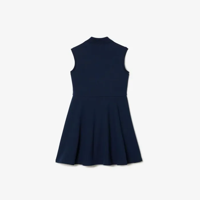 Dresses and Skirts Kids Lacoste Kids039 Fit and Flare Stretch Piqu Polo Dress Navy Blue 166