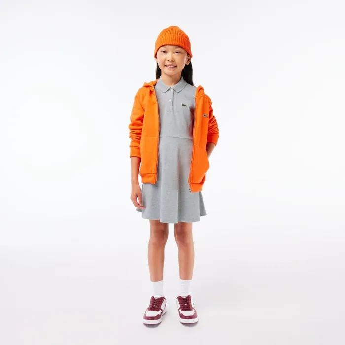 Dresses and Skirts Kids Lacoste Kids039 Piqu Polo Dress Grey Chine Cca
