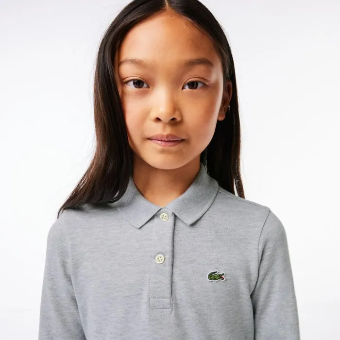 Dresses and Skirts Kids Lacoste Kids039 Piqu Polo Dress Grey Chine Cca