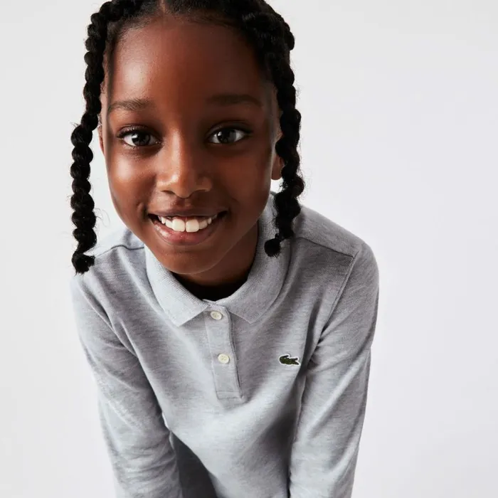 Dresses and Skirts Kids Lacoste Kids039 Piqu Polo Dress Grey Chine Cca