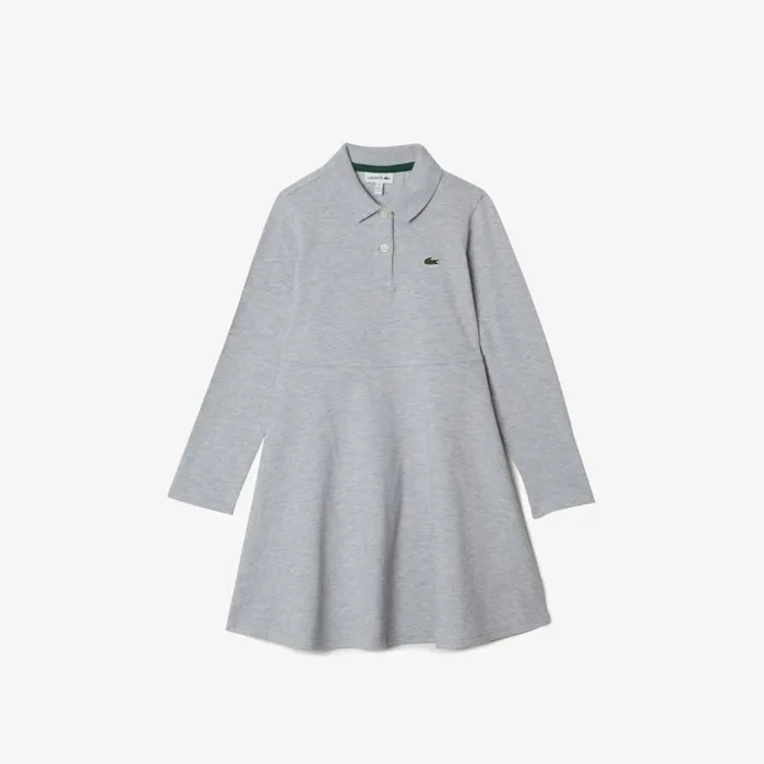 Dresses and Skirts Kids Lacoste Kids039 Piqu Polo Dress Grey Chine Cca