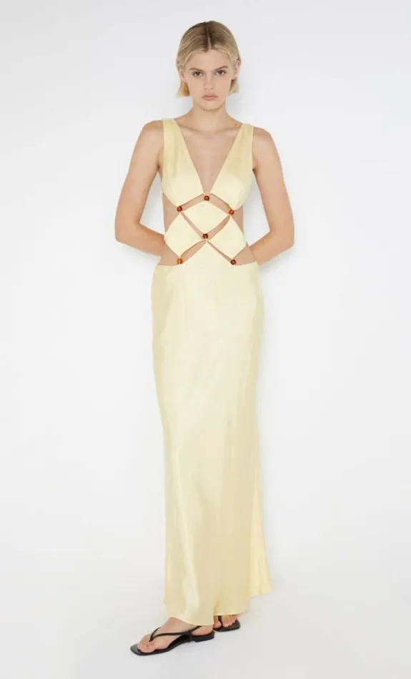 Dresses Bec Bridge Agathe Diamond Dress Butter Yellow