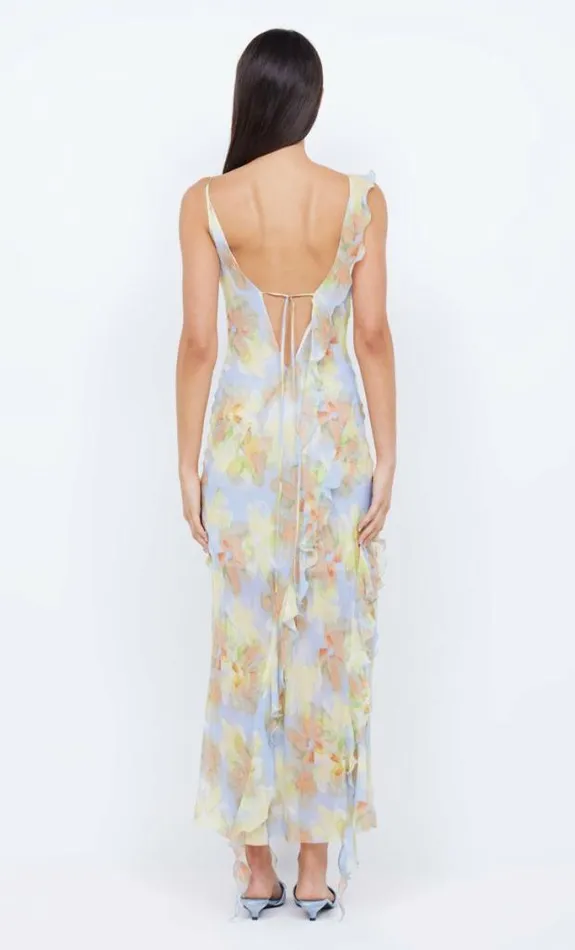 Dresses Bec Bridge Courtney Frill Maxi Dress Blue Blossom