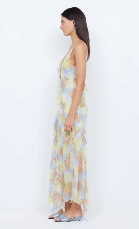 Dresses Bec Bridge Courtney Frill Maxi Dress Blue Blossom