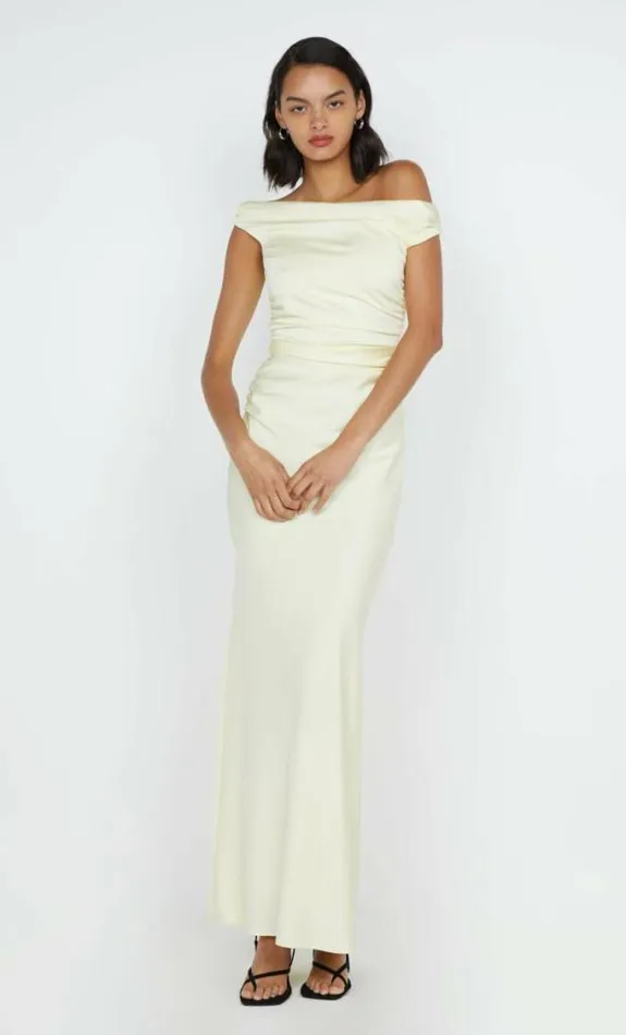 Dresses Bec Bridge Eternity Off Shoulder Maxi Ice Yellow