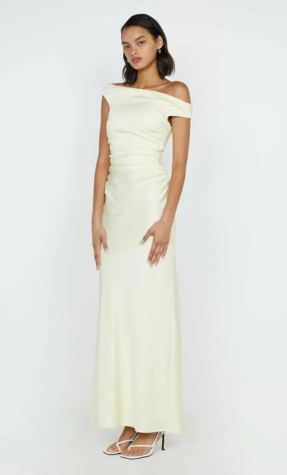 Dresses Bec Bridge Eternity Off Shoulder Maxi Ice Yellow