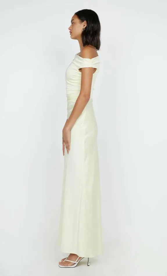 Dresses Bec Bridge Eternity Off Shoulder Maxi Ice Yellow