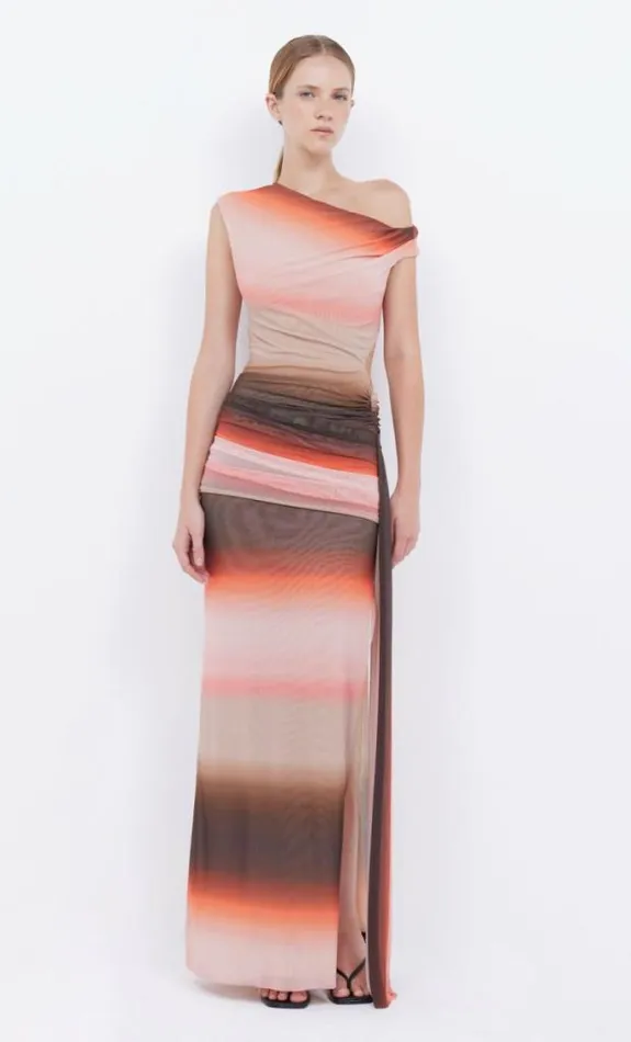 Dresses Bec Bridge Louna Asym Dress Chocpink Ombre