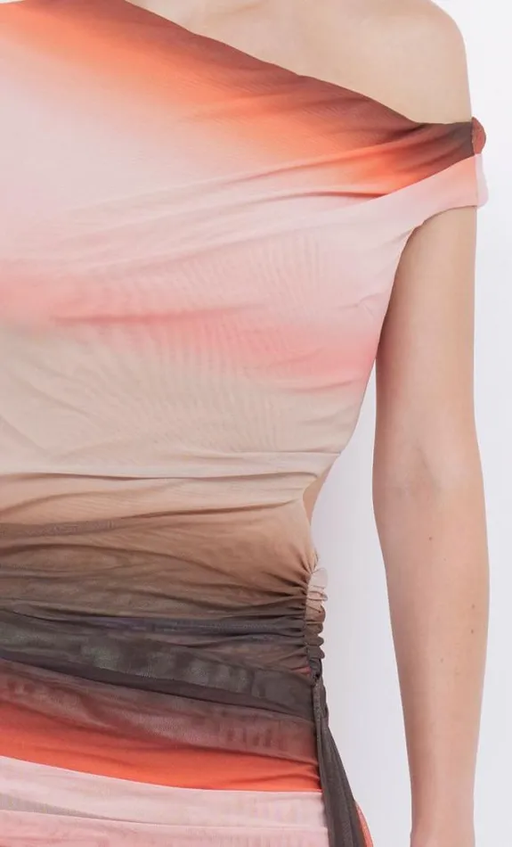 Dresses Bec Bridge Louna Asym Dress Chocpink Ombre