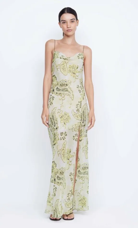 Dresses Bec Bridge Lylou Maxi Dress Lemon Paisley