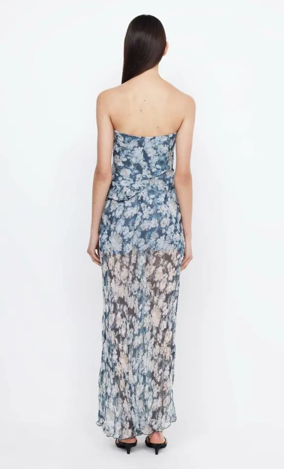 Dresses Bec Bridge Opal Strapless Maxi Dress Denim Floral
