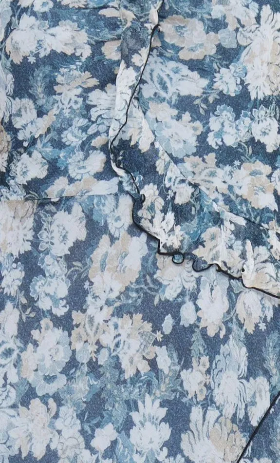 Dresses Bec Bridge Opal Strapless Maxi Dress Denim Floral