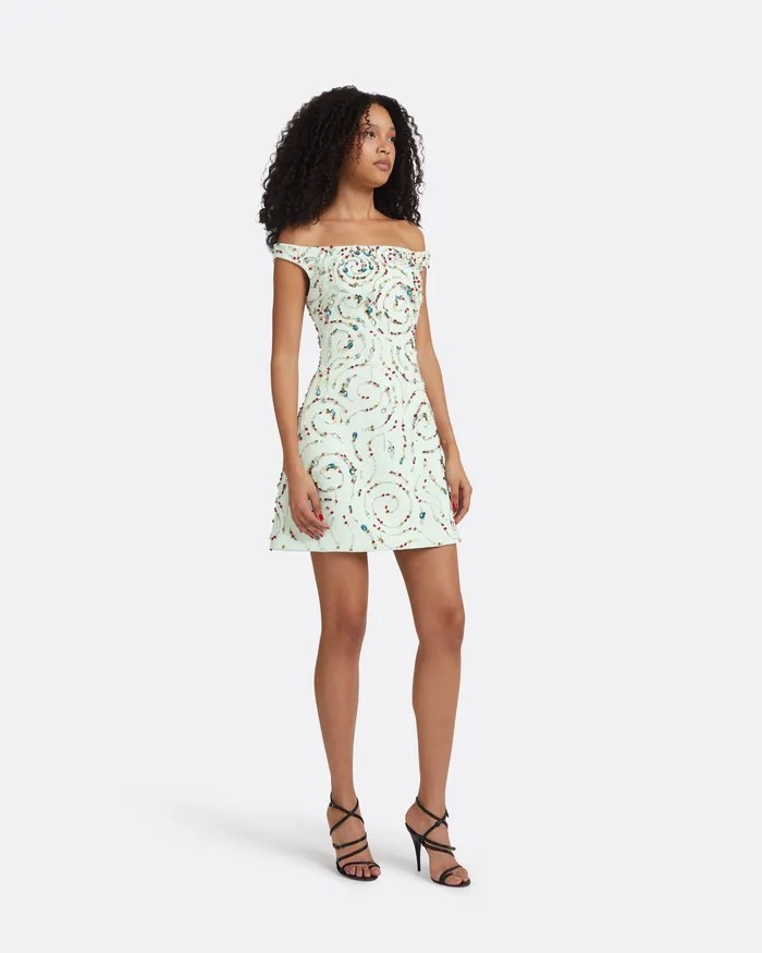 Dresses Safiyaa Women Josefine Spearmint Short Dress Spearmint