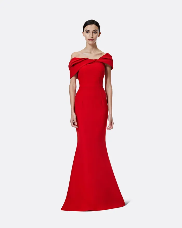 Dresses Safiyaa Women Rossa Dazzling Red Long Dress Dazzling Red