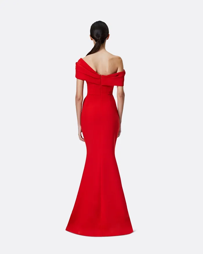 Dresses Safiyaa Women Rossa Dazzling Red Long Dress Dazzling Red