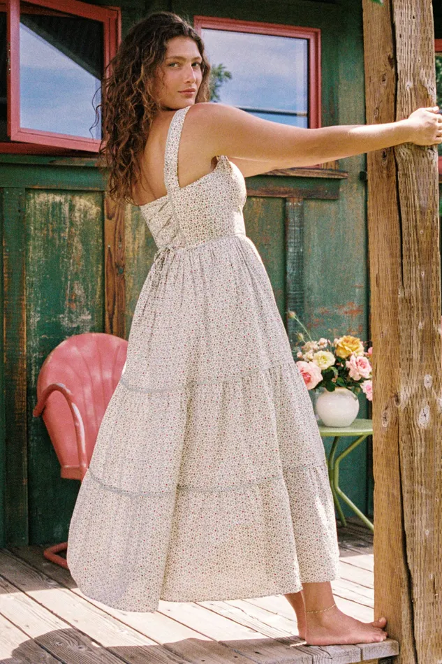 Dresses The Adele Dress Creme Strawberry 8211 Christy Dawn Women