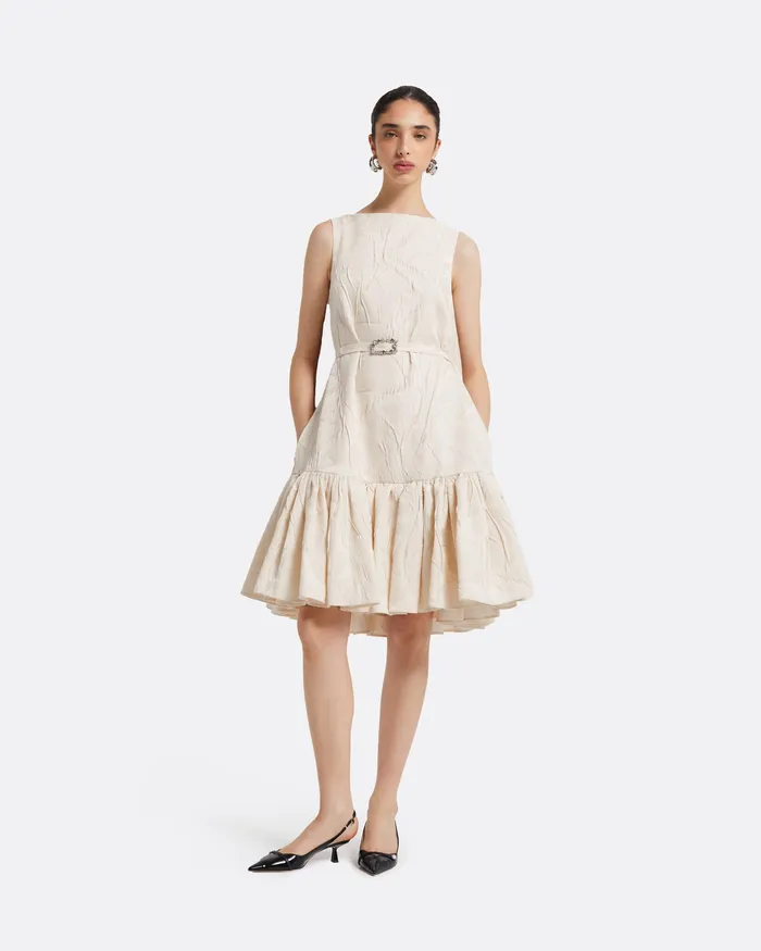 Dresses Women Becce Embroidered Ivory Short Dress Ivory Safiyaa