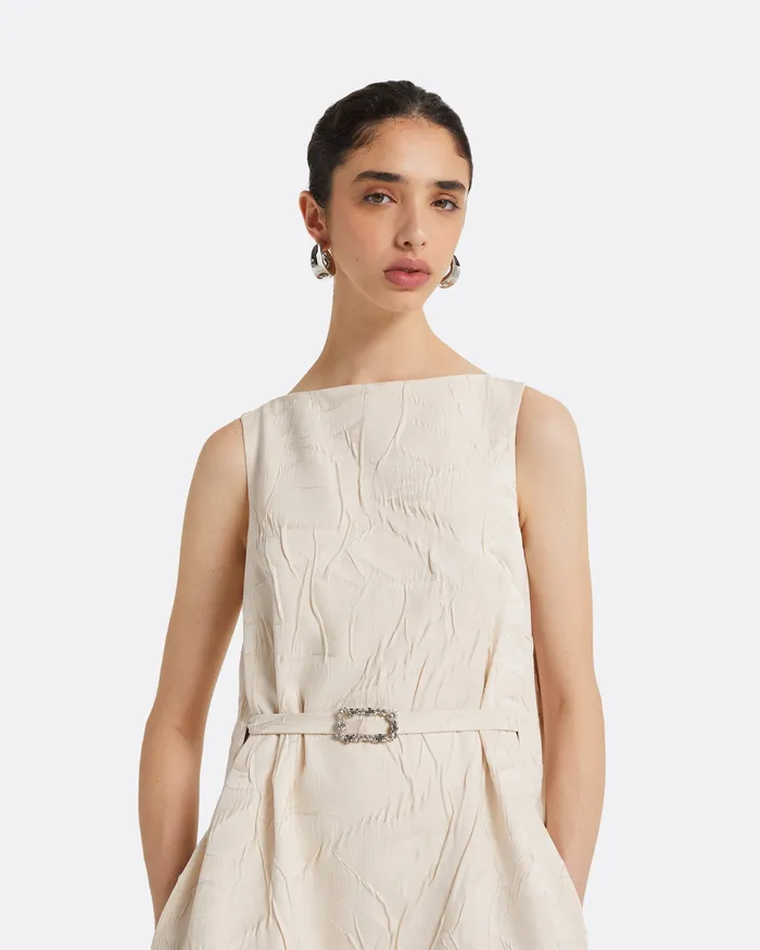 Dresses Women Becce Embroidered Ivory Short Dress Ivory Safiyaa