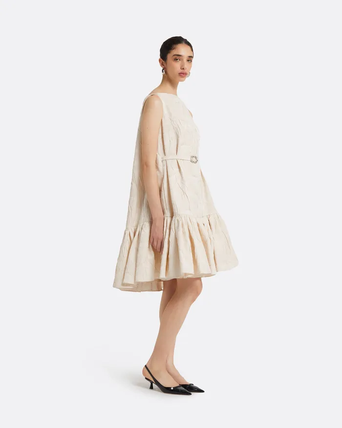 Dresses Women Becce Embroidered Ivory Short Dress Ivory Safiyaa