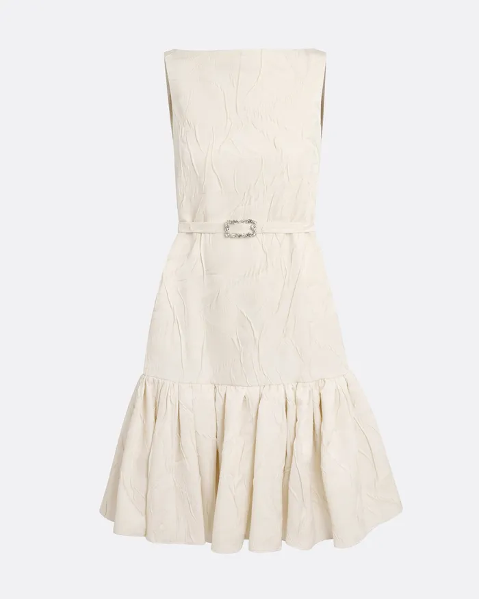 Dresses Women Becce Embroidered Ivory Short Dress Ivory Safiyaa