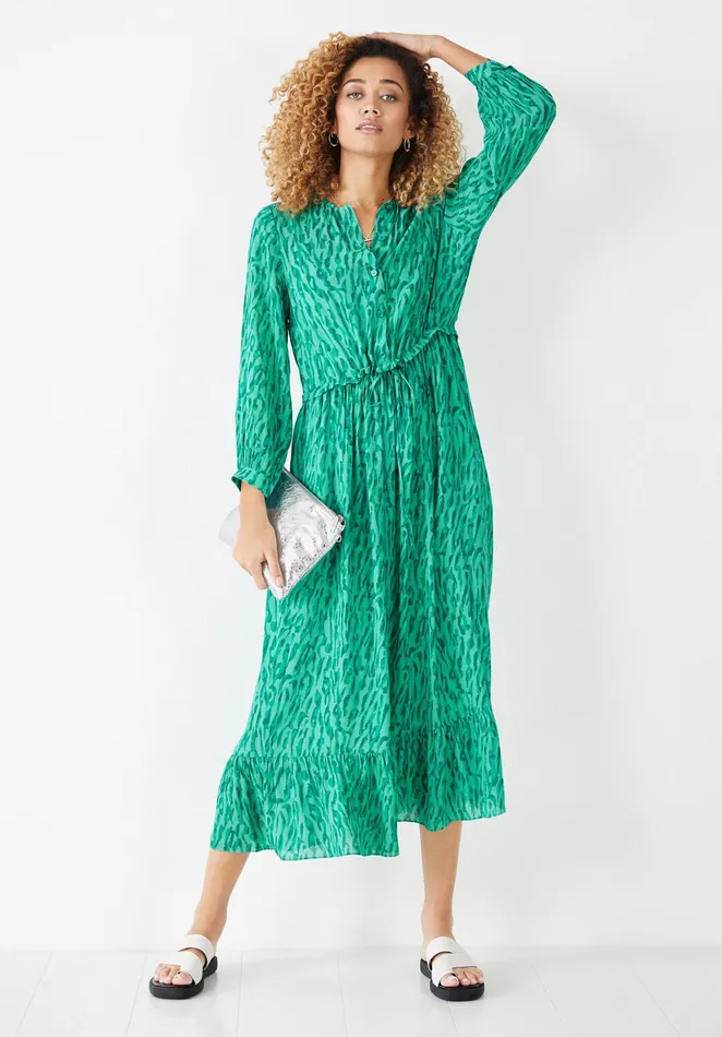Dresses Women Hush Flora Maxi Dress Abstract Animal Green