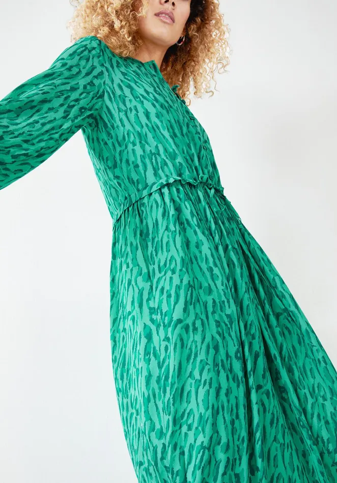 Dresses Women Hush Flora Maxi Dress Abstract Animal Green