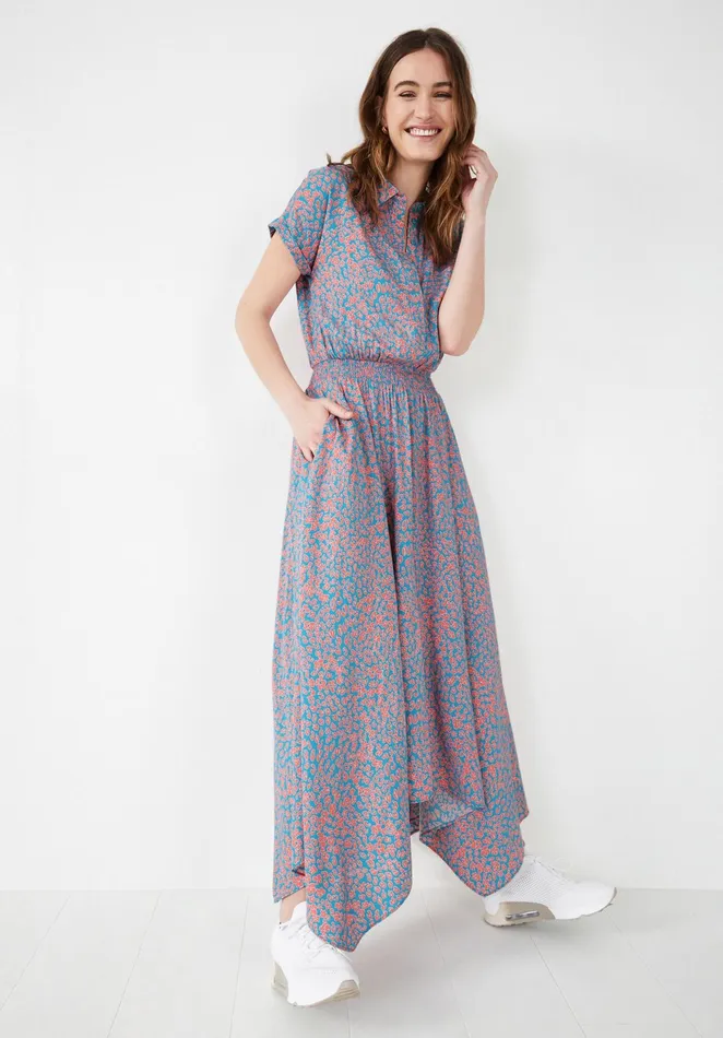Dresses Women Hush Kensington Shirt Dress Leopard Floral Tealcoral