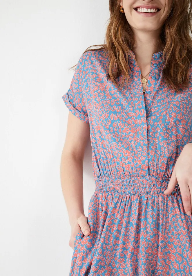 Dresses Women Hush Kensington Shirt Dress Leopard Floral Tealcoral