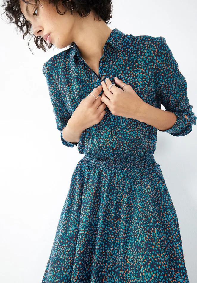 Dresses Women Hush Long Sleeve Kensington Dress Tricolour Animal