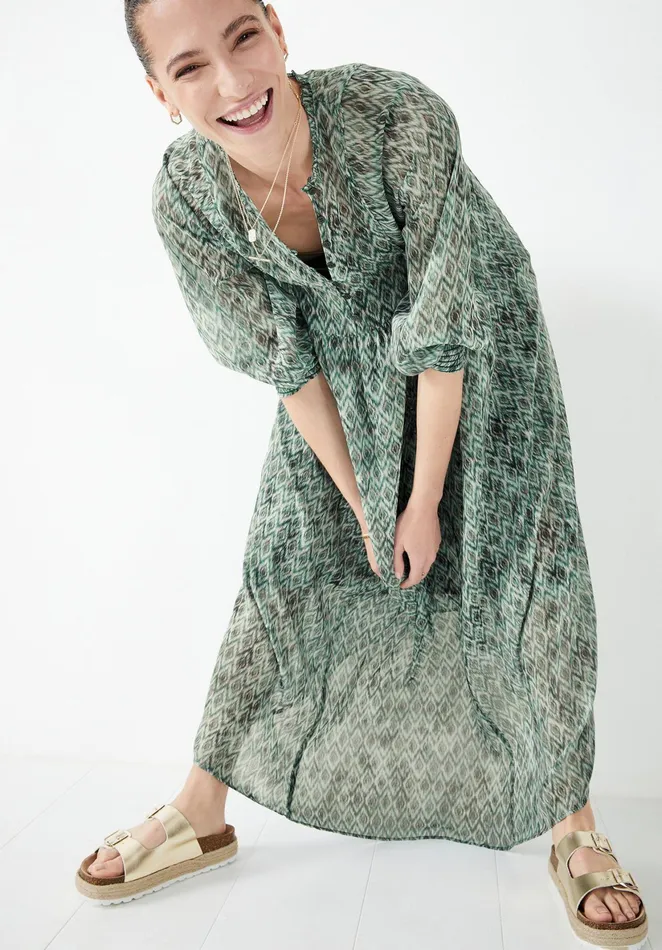 Dresses Women Hush Quinn Maxi Dress Diamond Ikat Green