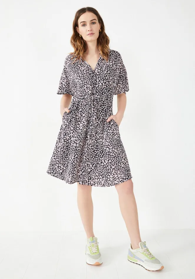 Dresses Women Hush Ren Mini Dress Leopard Floral Navy Ecru