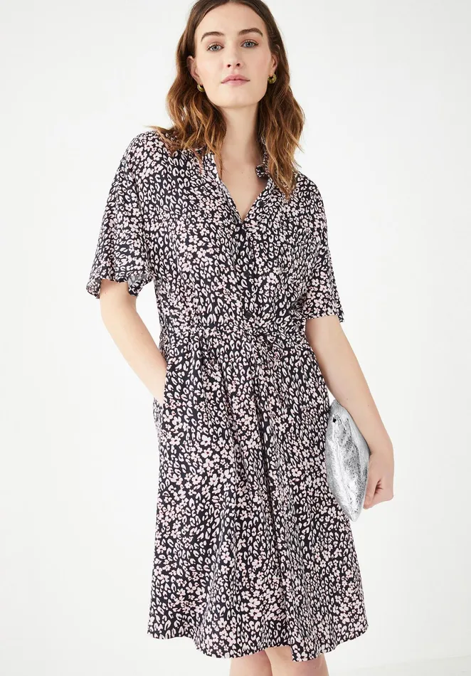 Dresses Women Hush Ren Mini Dress Leopard Floral Navy Ecru
