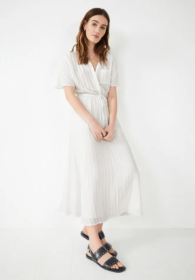 Dresses Women Hush Ren Striped Textured Dress Ecru