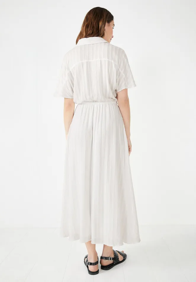 Dresses Women Hush Ren Striped Textured Dress Ecru