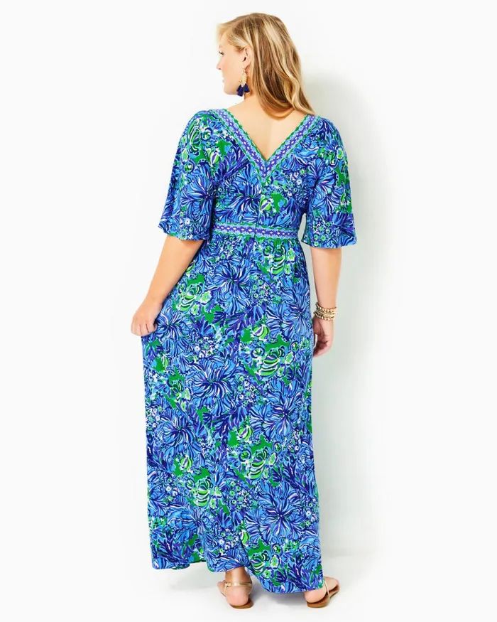 Dresses Women Lilly Pulitzer Shannie OneShoulder Dress Pink Grenadine Gold Puff Floral Brocade