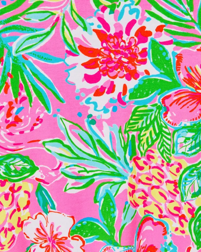 Dresses Women Lilly Pulitzer Shawnlee Elbow Sleeve OffTheShoulder Cotton Midi Dress Cerise Pink Safari Sunset