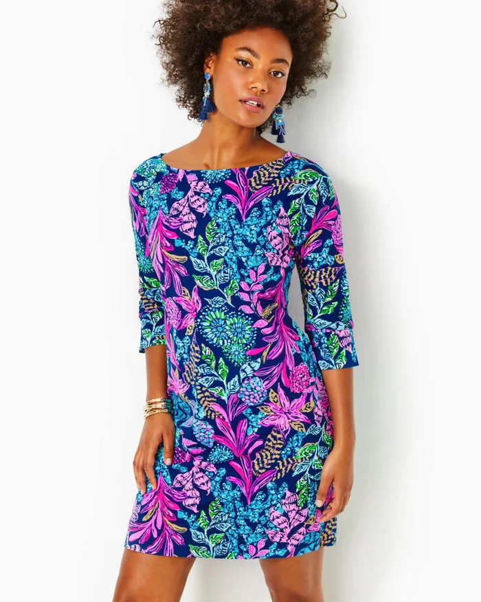 Dresses Women Lilly Pulitzer UPF 50 ChillyLilly Braedyn Dress Aegean Navy Calypso Coast Dresses Women Lilly Pulitzer UPF 50 ChillyLilly Braedyn Dress Aegean Navy Calypso Coast