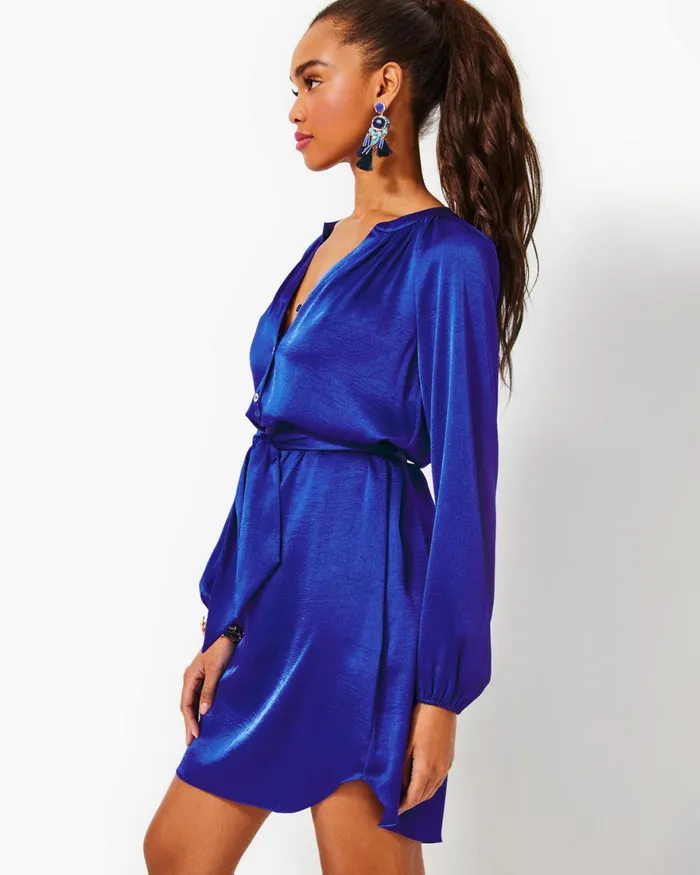 Dresses Women Lilly Pulitzer UPF 50 ChillyLilly Braedyn Dress Aegean Navy Calypso Coast Dresses Women Lilly Pulitzer UPF 50 ChillyLilly Braedyn Dress Aegean Navy Calypso Coast