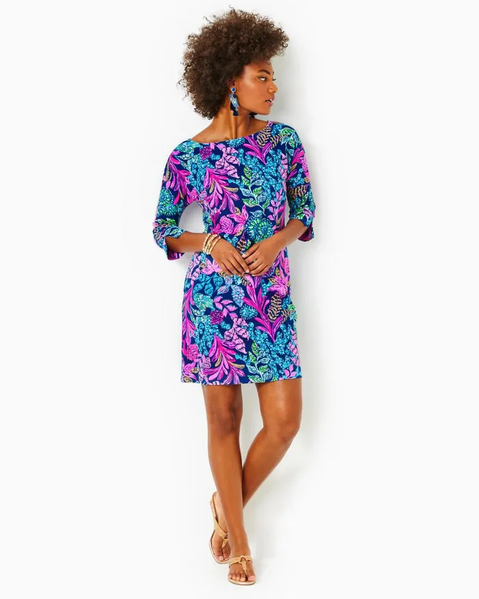 Dresses Women Lilly Pulitzer UPF 50 ChillyLilly Braedyn Dress Aegean Navy Calypso Coast Dresses Women Lilly Pulitzer UPF 50 ChillyLilly Braedyn Dress Aegean Navy Calypso Coast
