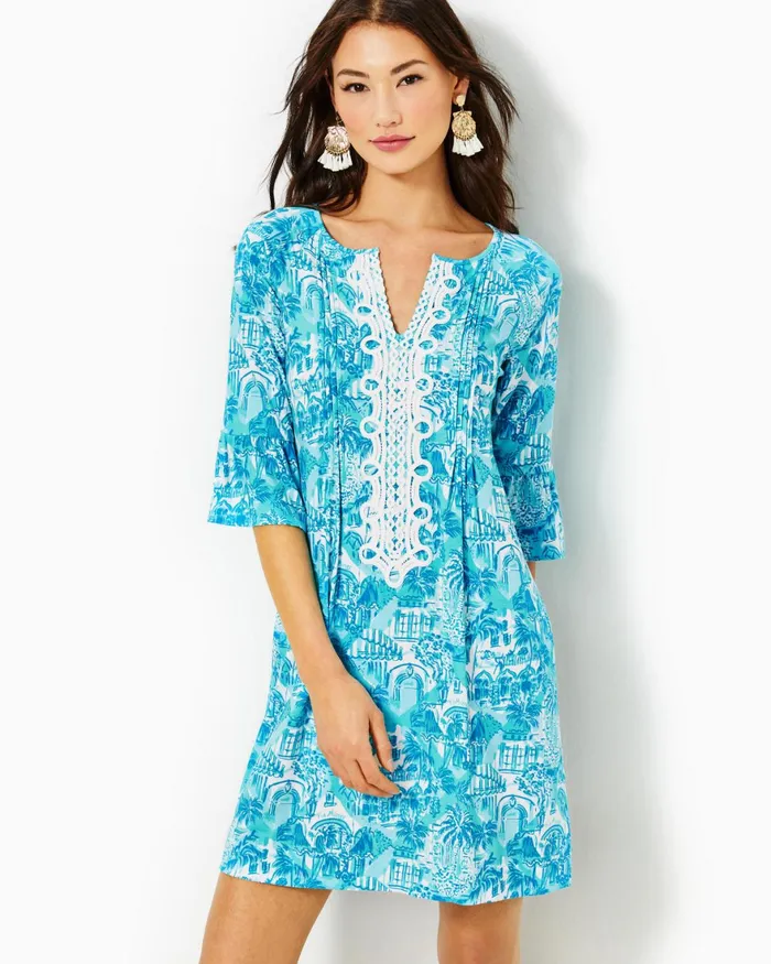 Dresses Women Lilly Pulitzer UPF 50 ChillyLilly Braedyn Dress Aegean Navy Calypso Coast Dresses Women Lilly Pulitzer UPF 50 ChillyLilly Braedyn Dress Aegean Navy Calypso Coast