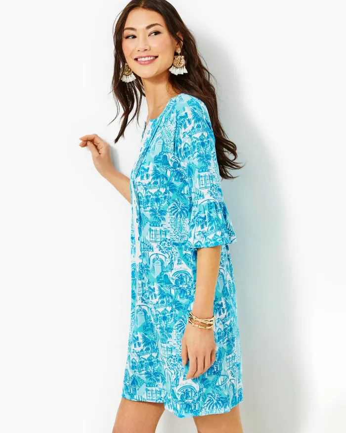Dresses Women Lilly Pulitzer UPF 50 ChillyLilly Braedyn Dress Aegean Navy Calypso Coast Dresses Women Lilly Pulitzer UPF 50 ChillyLilly Braedyn Dress Aegean Navy Calypso Coast
