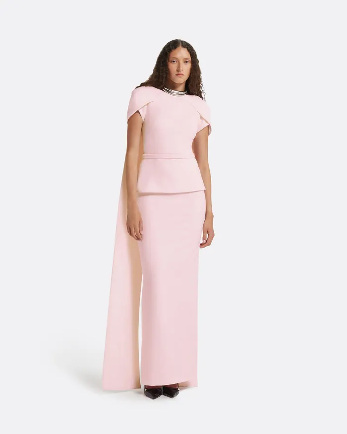 Dresses Women Safiyaa Erkin Barely Pink Long Dress Barely Pink