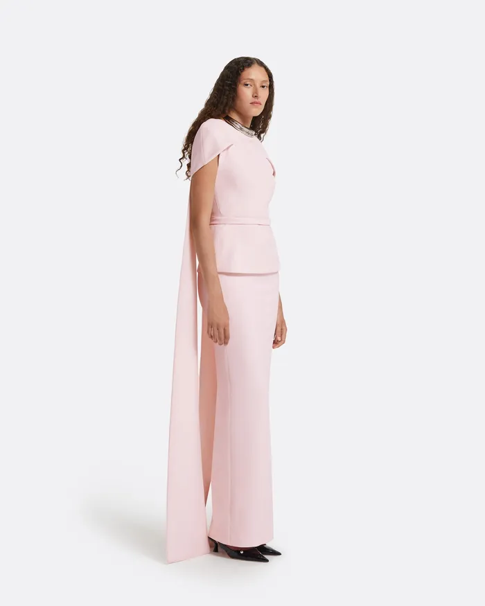 Dresses Women Safiyaa Erkin Barely Pink Long Dress Barely Pink